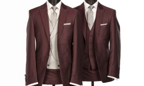 Burgundy / Maroon Wedding Suits to hire